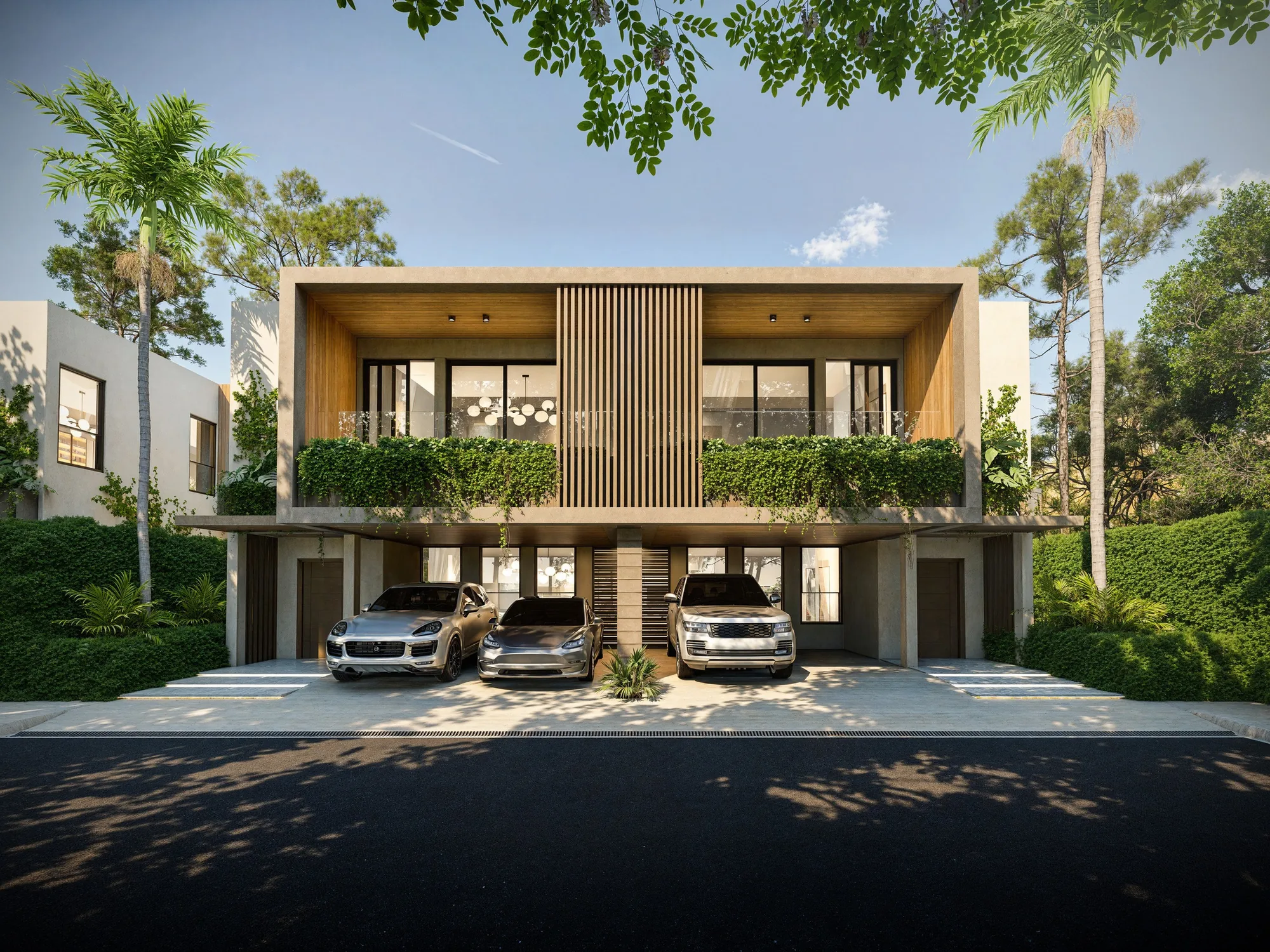 Fachada frontal del duplex